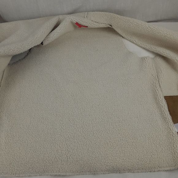 Elaine Turner Womens Sleeveless Faux Suede Leather Open Vest Size M/L Shearling - Picture 10 of 16